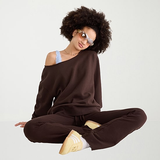 AEROPOSTALE Womens Juniors Crew Neck Long Sleeve Sweatshirt
