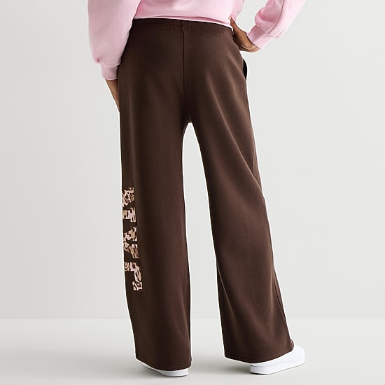 Forever 21 Womens Juniors Wide Leg Mid Rise Sweatpant