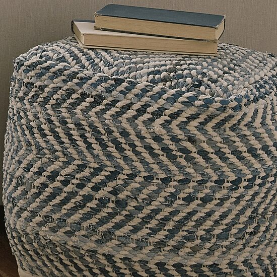 Signature Design by Ashley® Chevron Pouf Ottoman