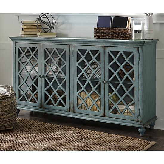 Signature Design by Ashley® Mirimyn Storage Accent Cabinet with Four Lattice Doors