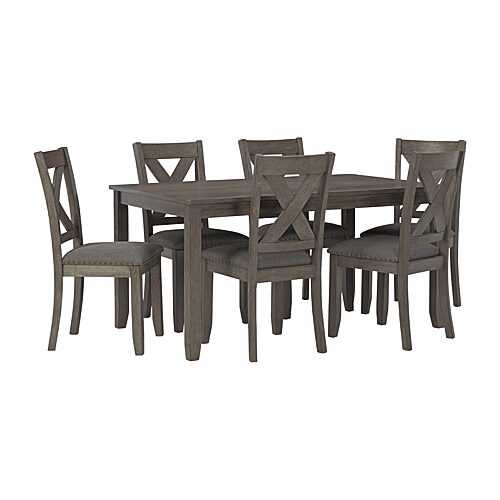 Signature Design by Ashley Caitbrook 7-pc. Rectangular Dining Set, One Size, Gray