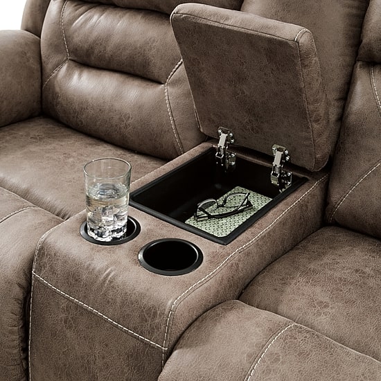 Signature Design by Ashley® Stoneland Manual Reclining Loveseat with Console