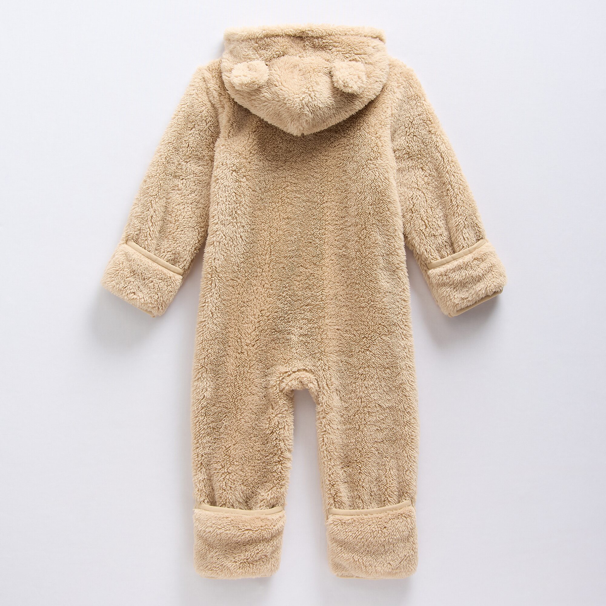 Okie Dokie Baby Boys Hooded Long Sleeve Fleece Jumpsuit