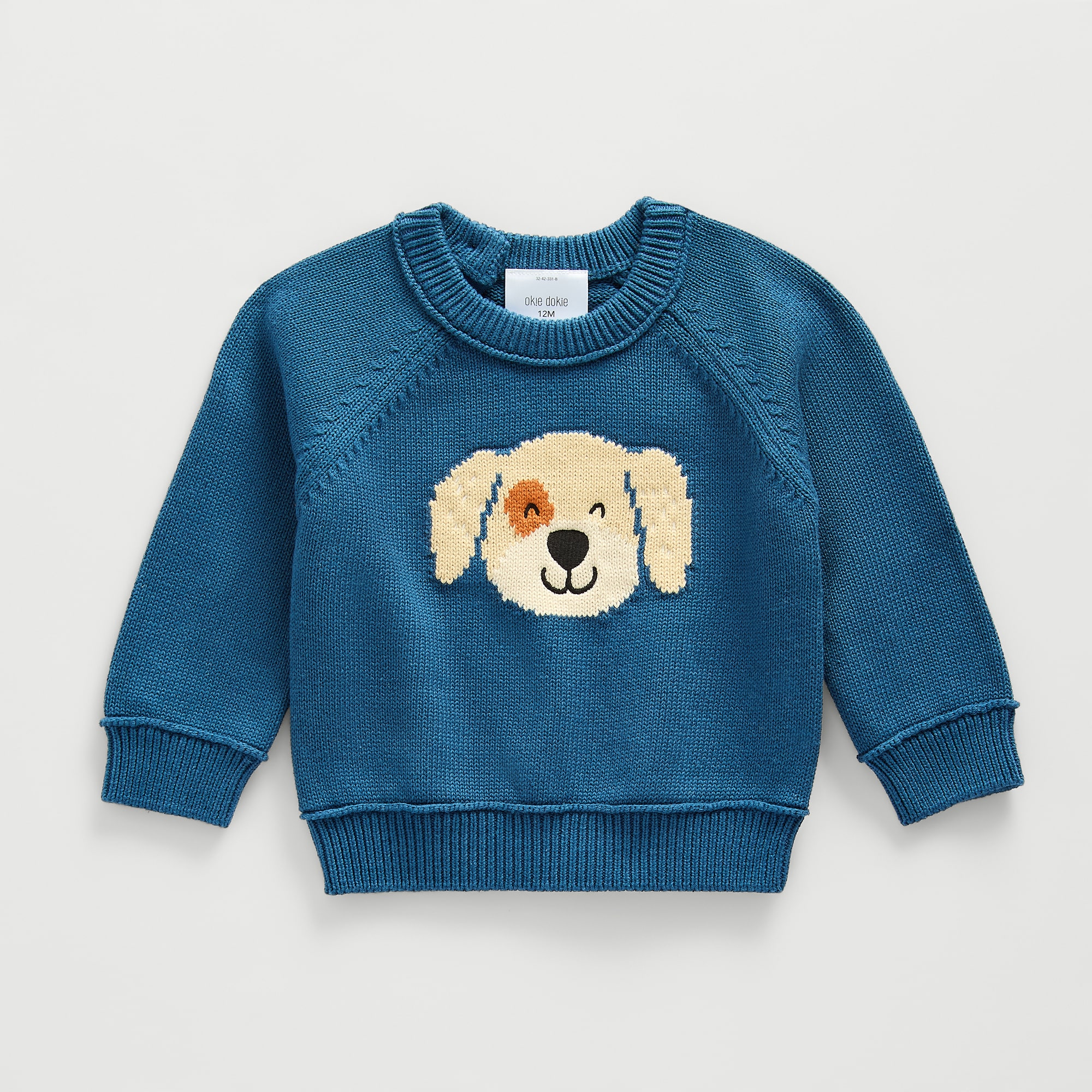 Okie Dokie Baby Boys Round Neck Long Sleeve Pullover Sweater