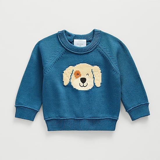 Okie Dokie Baby Boys Round Neck Long Sleeve Pullover Sweater