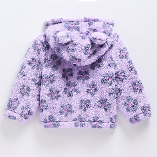 Okie Dokie Sherpa Baby Girls Hooded Jacket