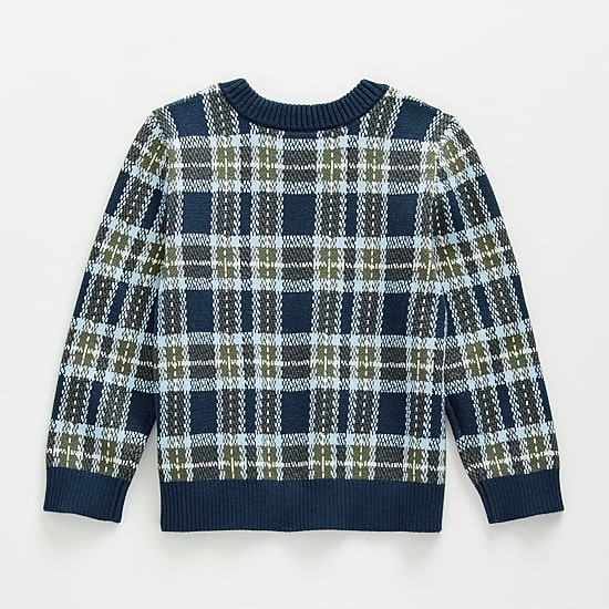 Okie Dokie Toddler & Little Boys Crew Neck Long Sleeve Pullover Sweater