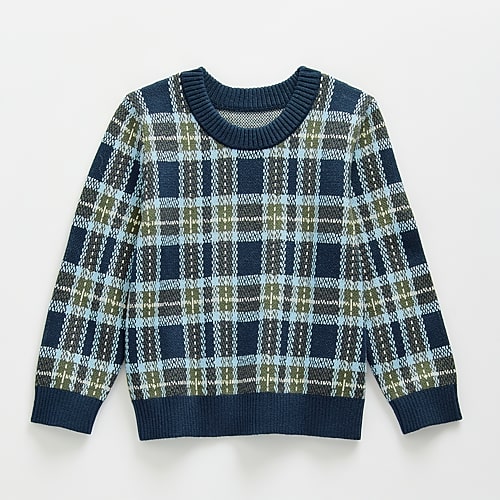 Okie Dokie Toddler & Little Boys Crew Neck Long Sleeve Pullover Sweater, 5t, Blue