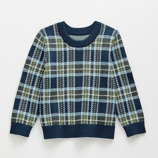 Okie Dokie Toddler & Little Boys Crew Neck Long Sleeve Pullover Sweater