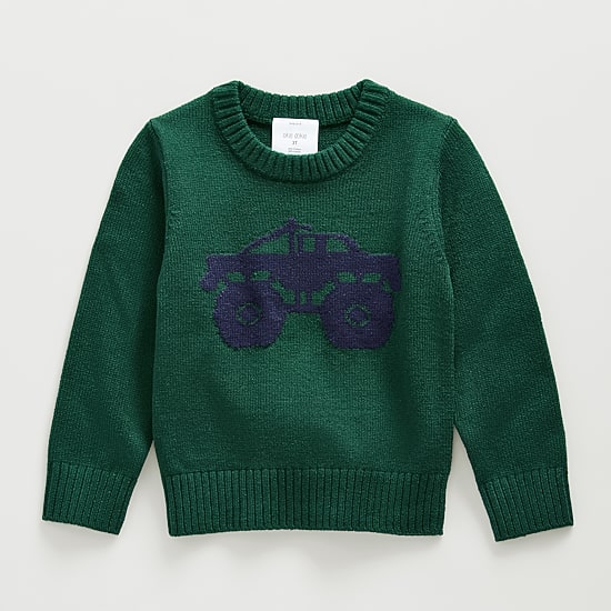 Okie Dokie Toddler & Little Boys Round Neck Long Sleeve Pullover Sweater