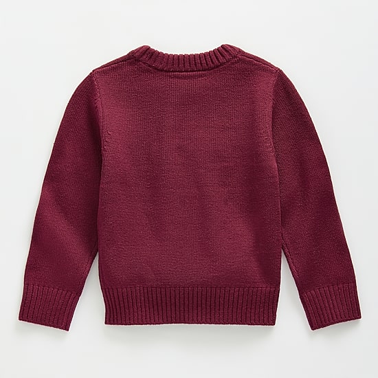 Okie Dokie Toddler & Little Boys Round Neck Long Sleeve Pullover Sweater
