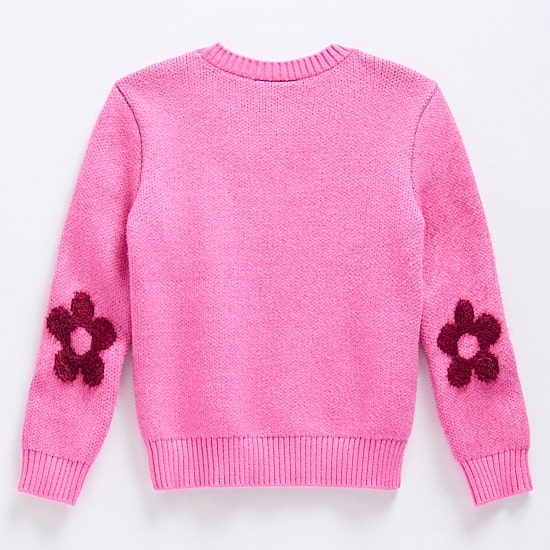Okie Dokie Toddler & Little Girls Round Neck Long Sleeve Pullover Sweater