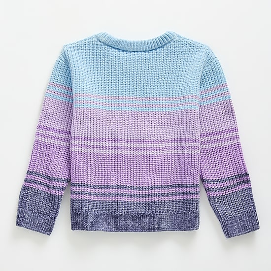 Okie Dokie Toddler & Little Girls Round Neck Long Sleeve Pullover Sweater