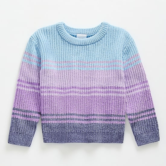 Okie Dokie Toddler & Little Girls Round Neck Long Sleeve Pullover Sweater
