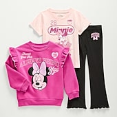 Toddler Girls Minnie Mouse 3-pc. Pant Set