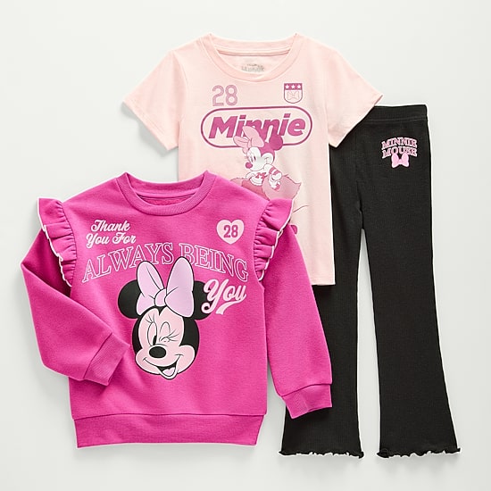Toddler Girls Minnie Mouse Fleece 3-pc. Pant Set