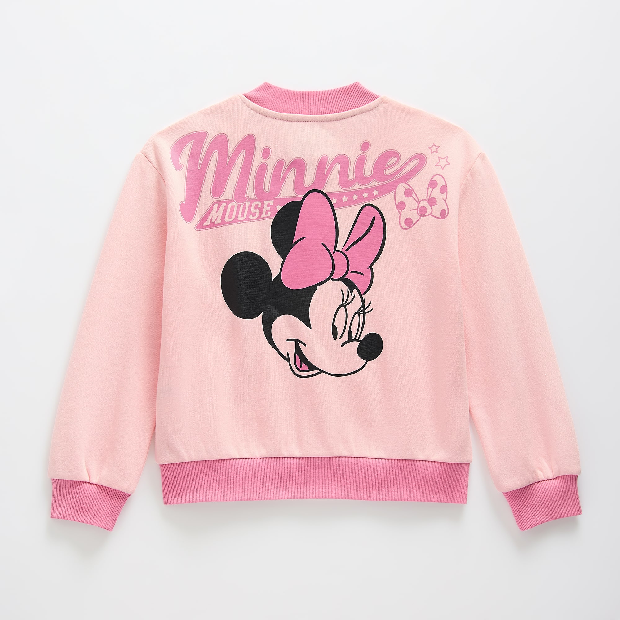Disney Collection Girls Minnie Mouse Fleece Bomber Jacket