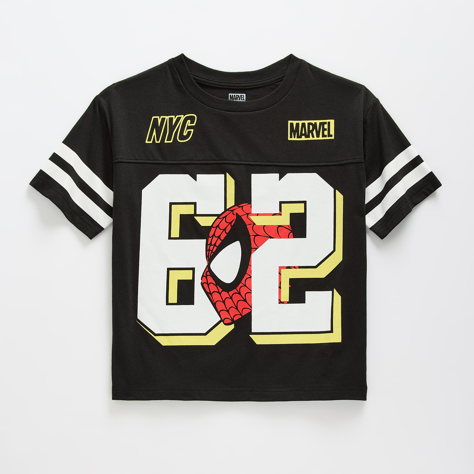 Disney Collection Boys Crew Neck Marvel Spiderman Short Sleeve Jersey