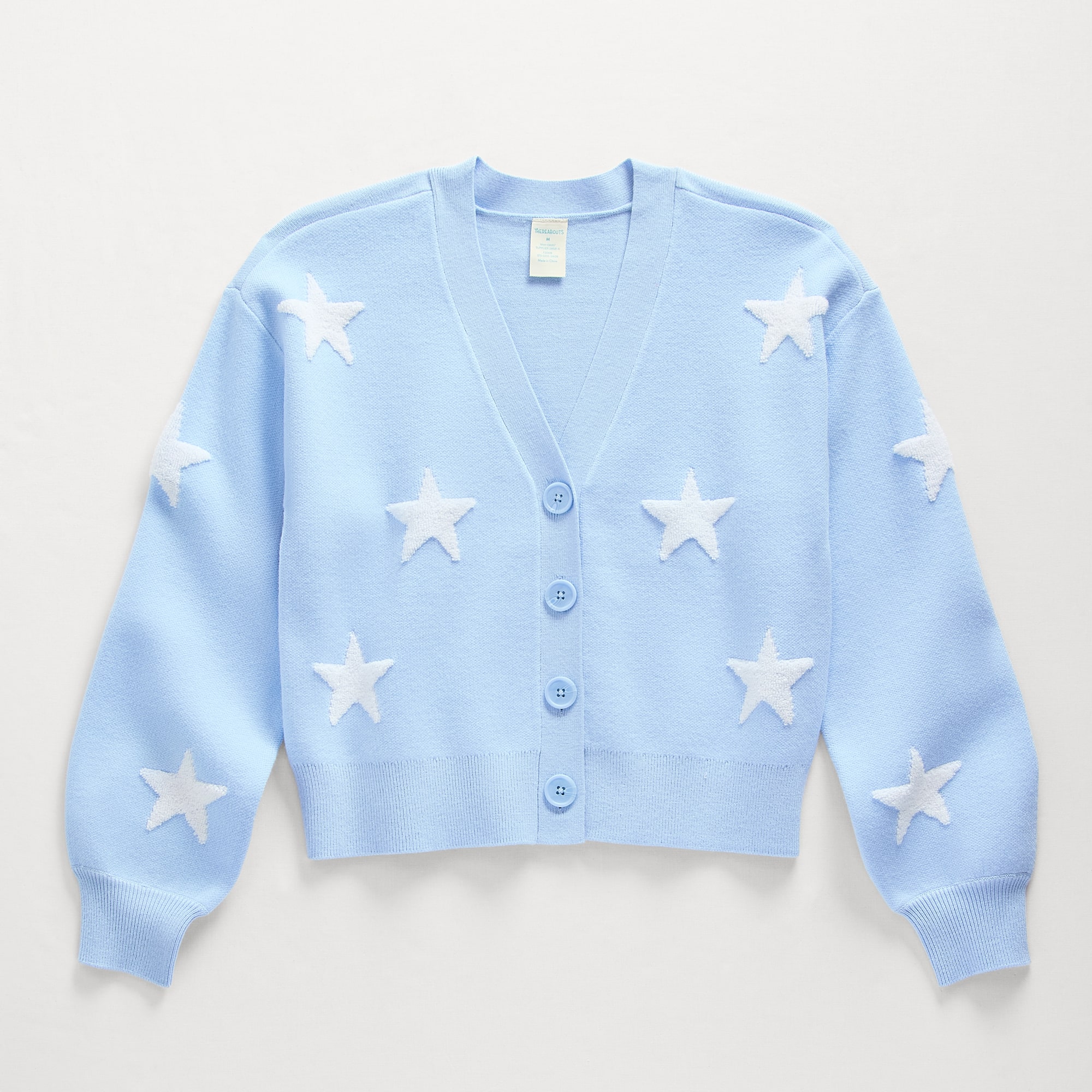Thereabouts Little & Big Kid Girls V Neck Long Sleeve Button Cardigan