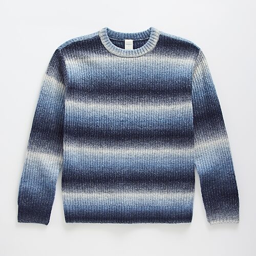 Thereabouts Little & Big Kid Boys Crew Neck Long Sleeve Pullover Sweater In Brown