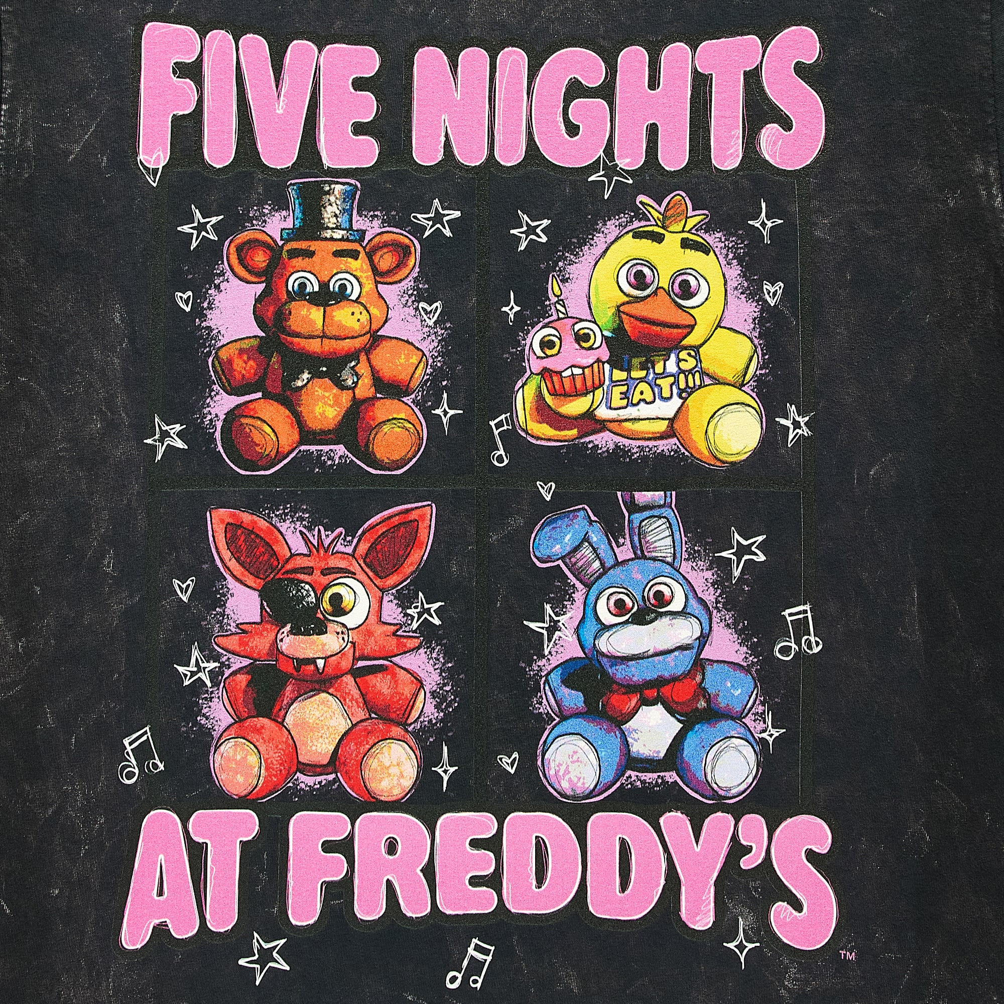 Five Nights Oversized Tee Womens Juniors Crew Neck Short Sleeve at Freddys Graphic T-Shirt