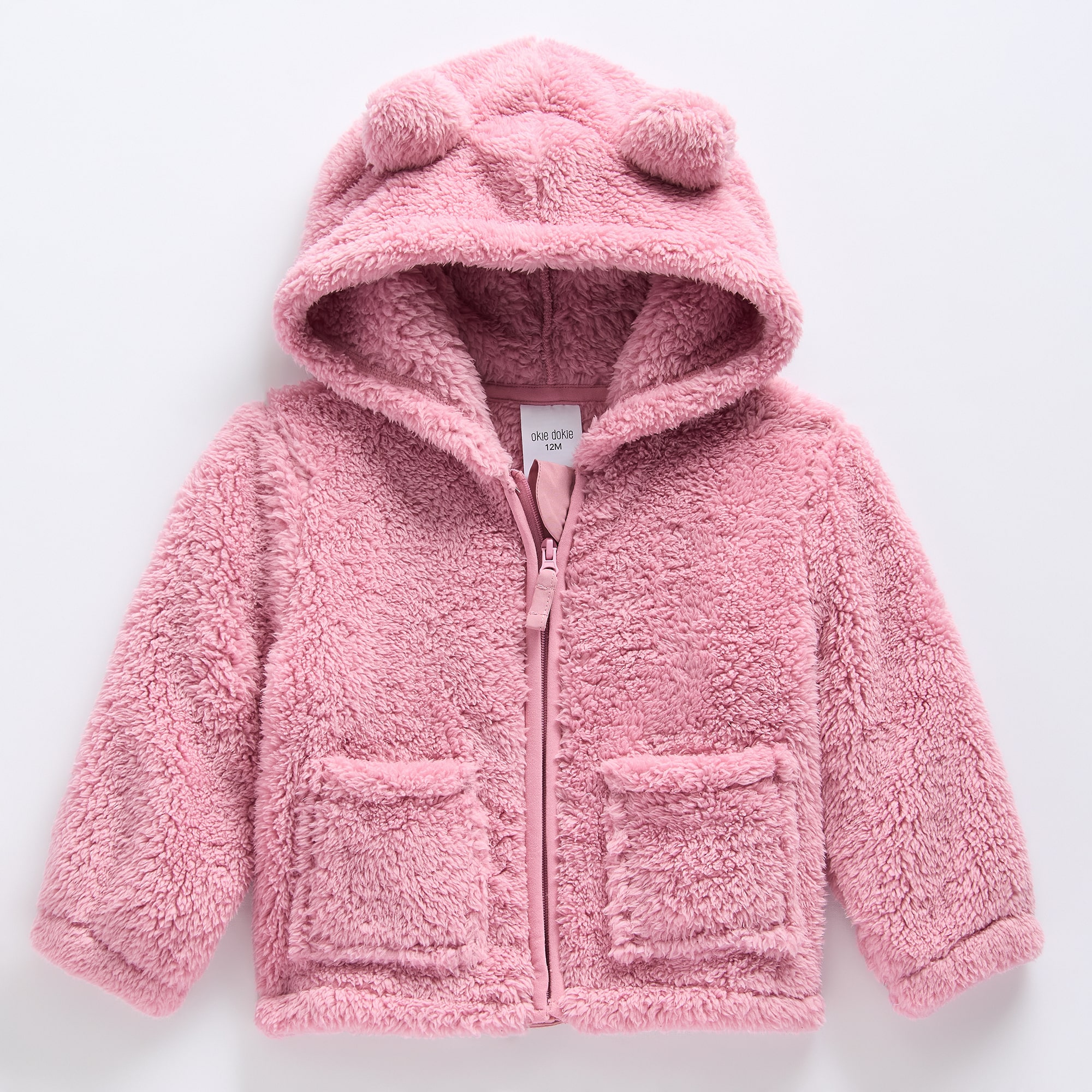 Okie Dokie Baby Girls Fleece Lightweight Jacket