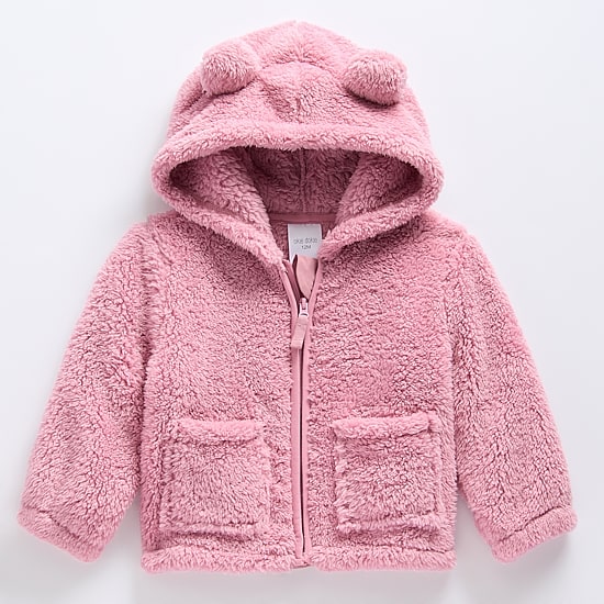 Okie Dokie Baby Girls Fleece Hooded Jacket