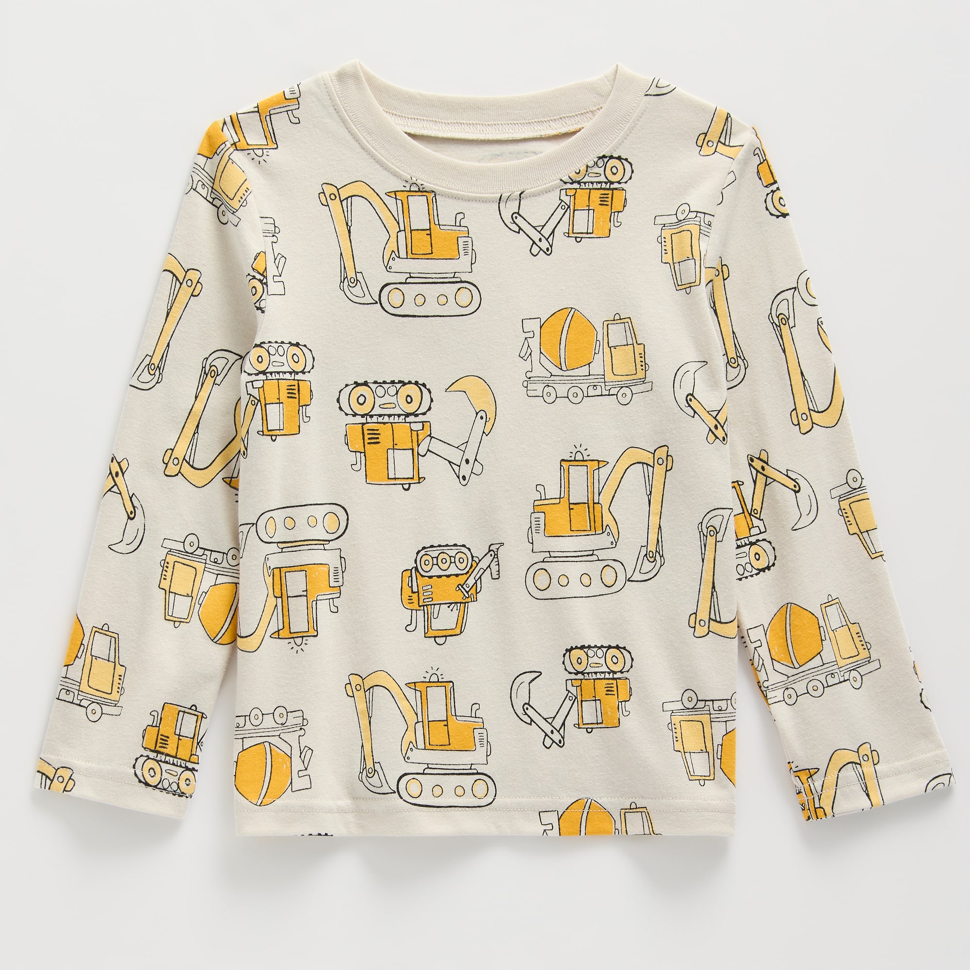 Okie Dokie Toddler & Little Boys Crew Neck Long Sleeve Classic Fit Graphic T-Shirt