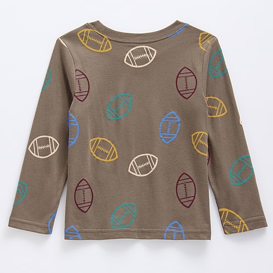 Okie Dokie Toddler & Little Boys Crew Neck Long Sleeve Classic Fit Graphic T-Shirt