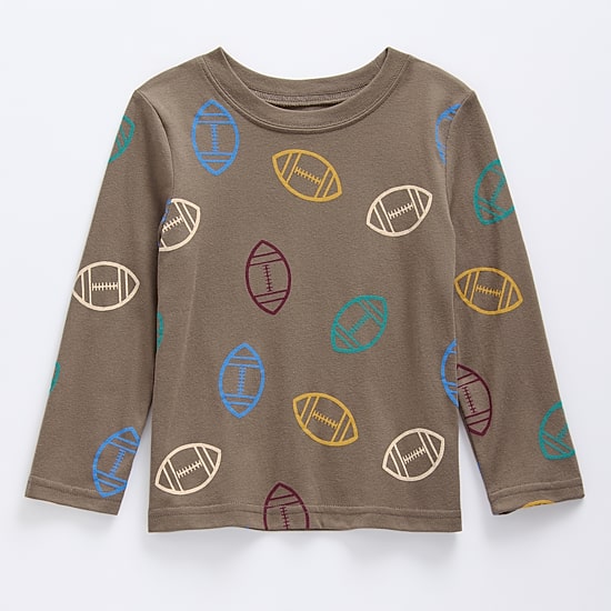 Okie Dokie Toddler & Little Boys Crew Neck Long Sleeve Classic Fit Graphic T-Shirt