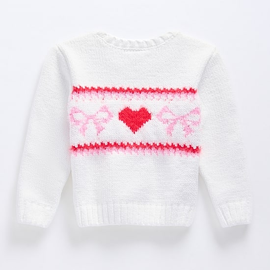 Okie Dokie Toddler & Little Girls Round Neck Long Sleeve Pullover Sweater