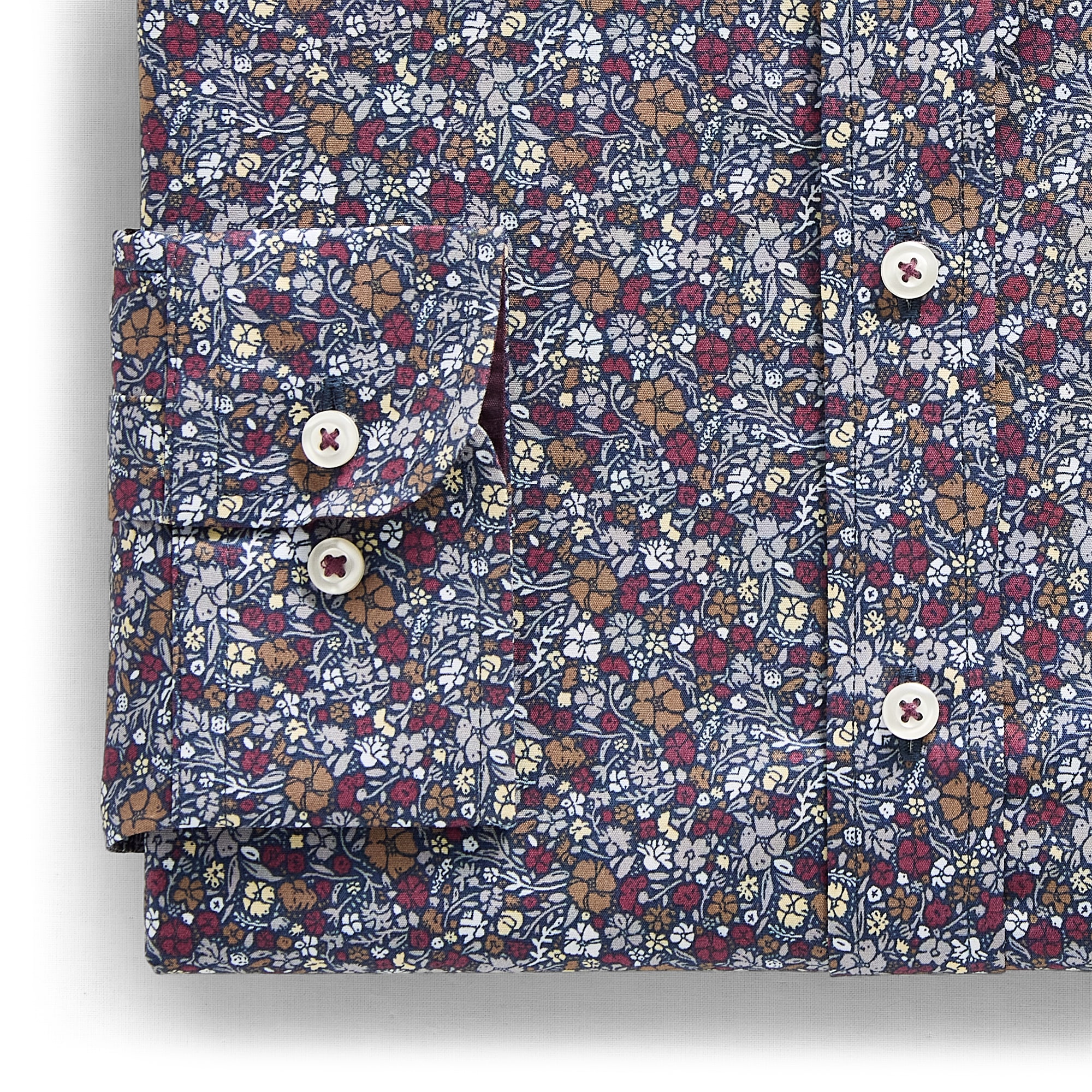 Stafford Floral Mens Long Sleeve Regular Fit Button-Down Shirt