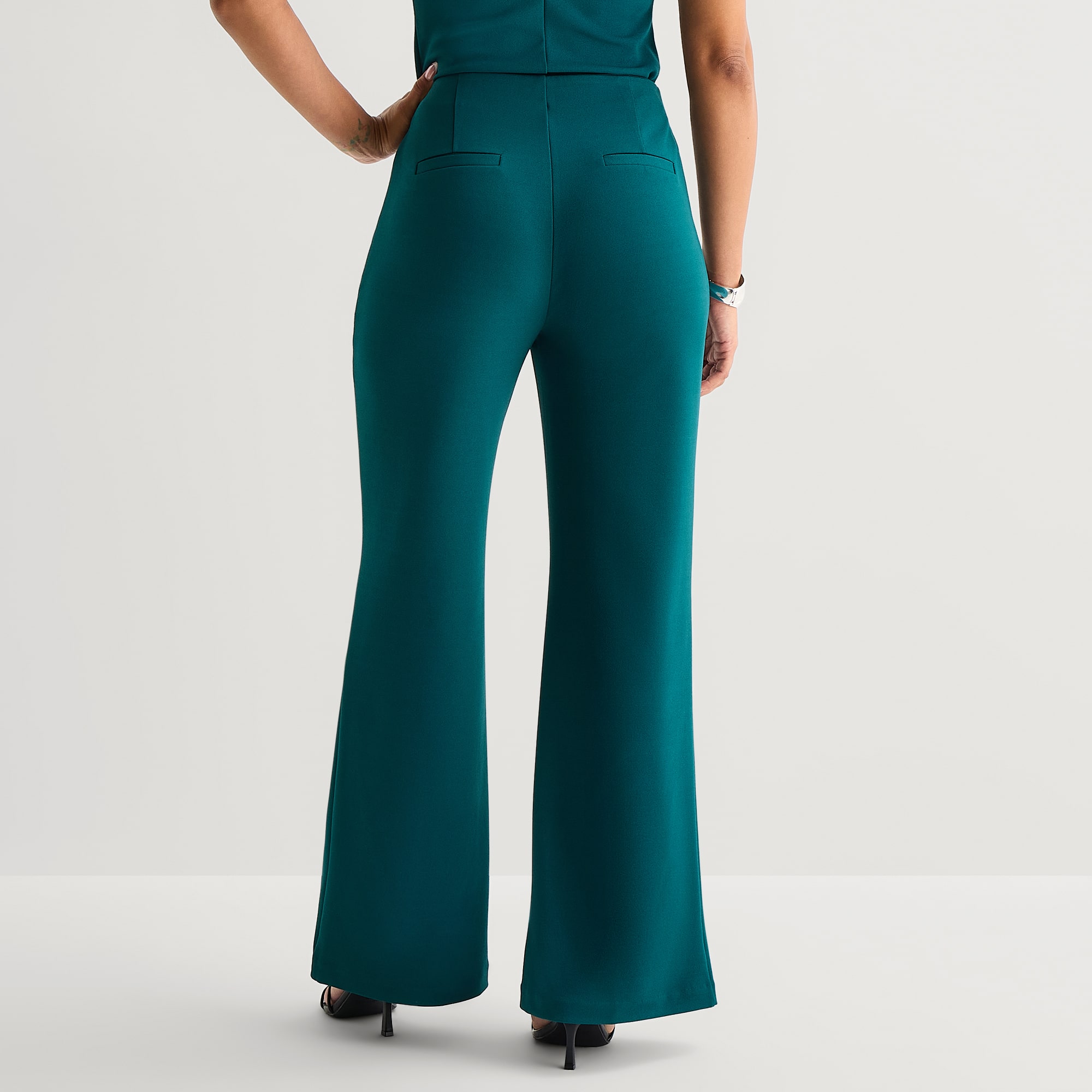 Bold Elements Womens Wide Leg High Rise Trouser