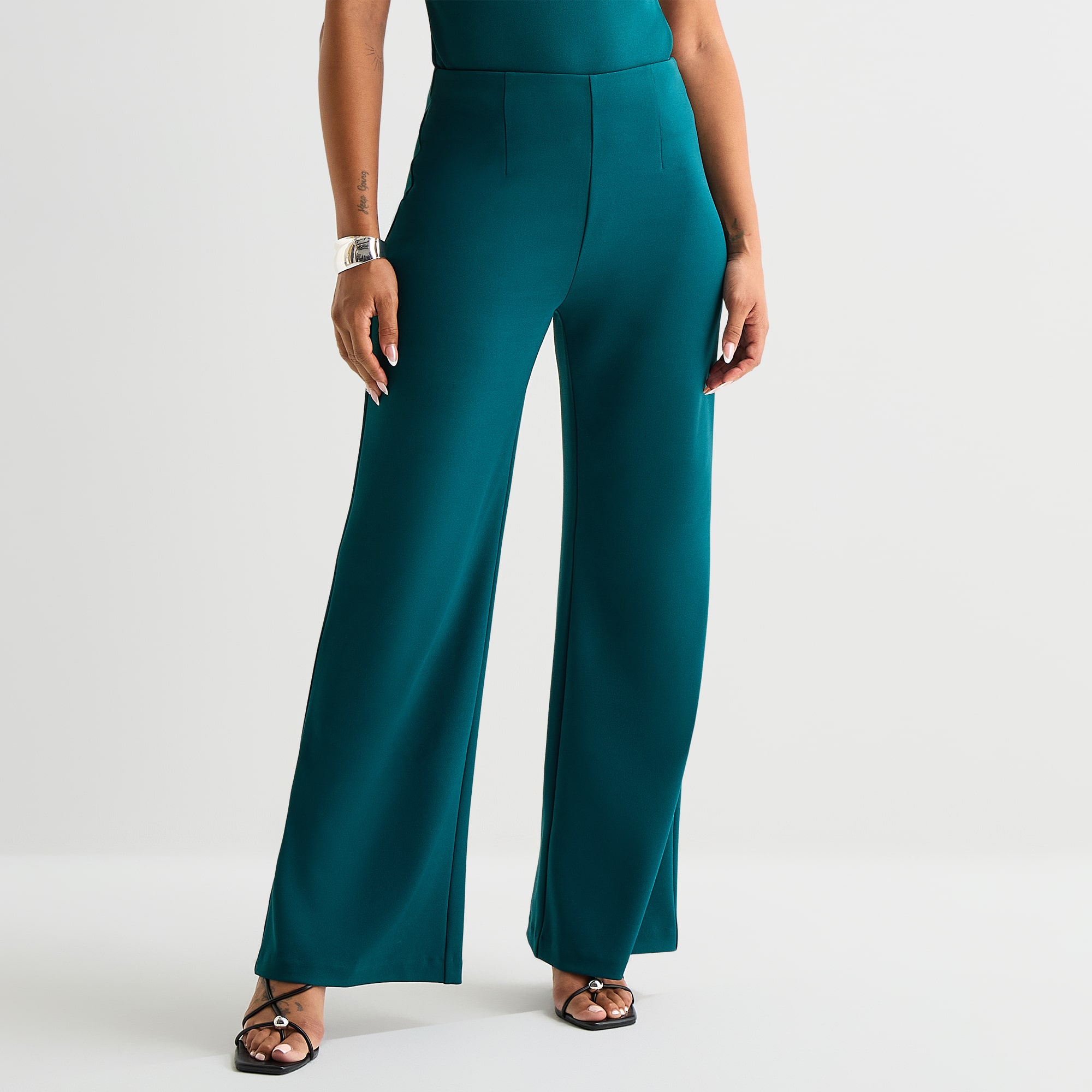 Bold Elements Womens Wide Leg High Rise Trouser