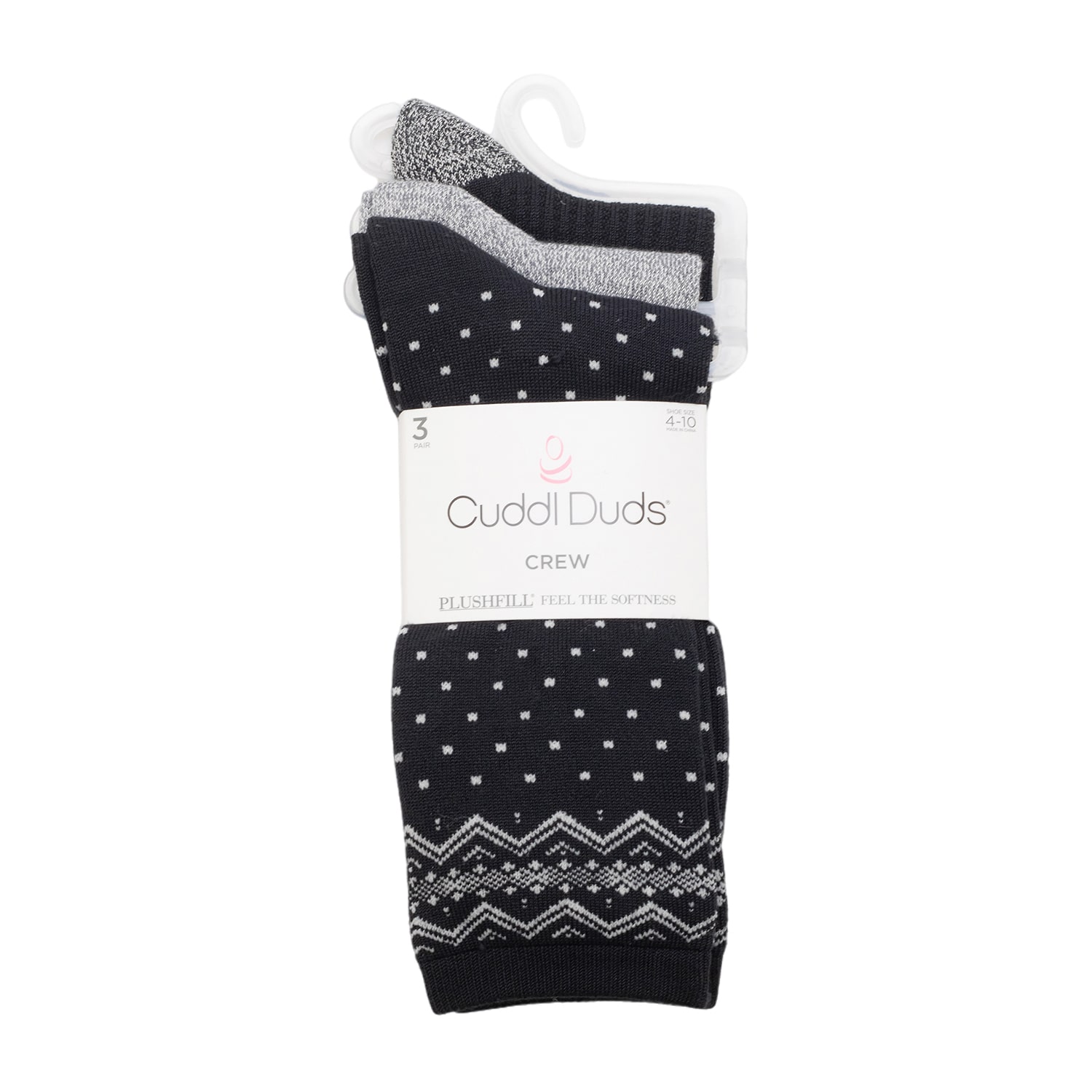 Cuddl Duds Sock Womens 3 Pair Crew Socks
