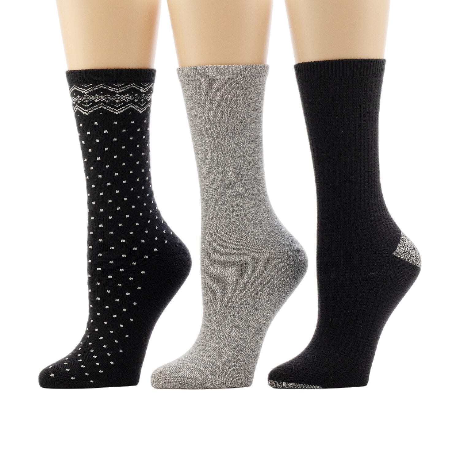 Cuddl Duds Sock Womens 3 Pair Crew Socks