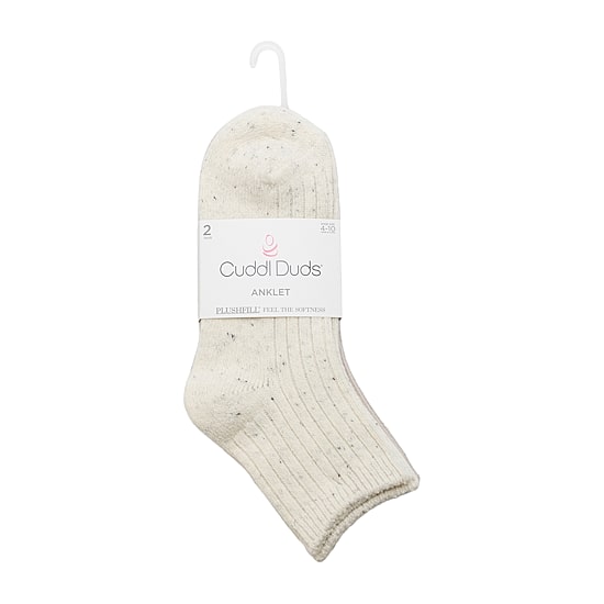 Cuddl Duds Sock Womens 2 Pair Low Cut Socks
