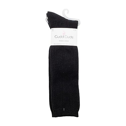 Cuddl Duds Sock Womens 1 Pair Knee High Socks In Black