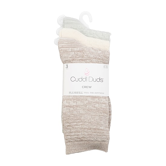 Cuddl Duds Sock Womens 3 Pair Crew Socks