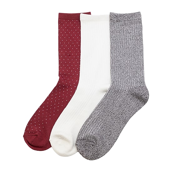 Cuddl Duds Sock Womens 3 Pair Crew Socks