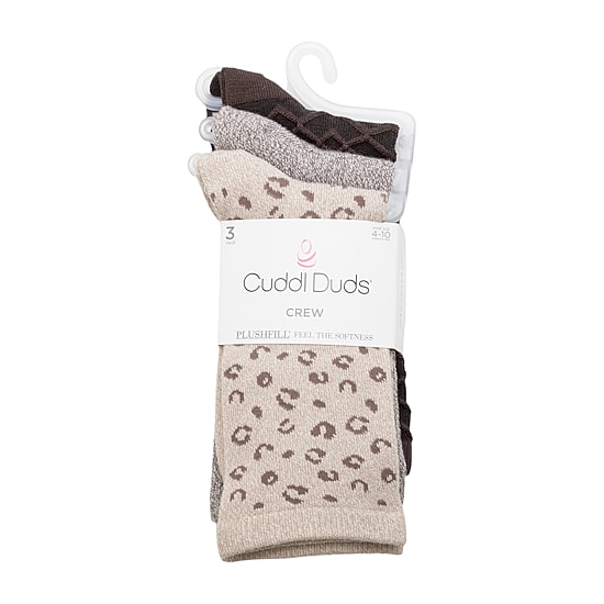 Cuddl Duds Sock Womens 3 Pair Crew Socks