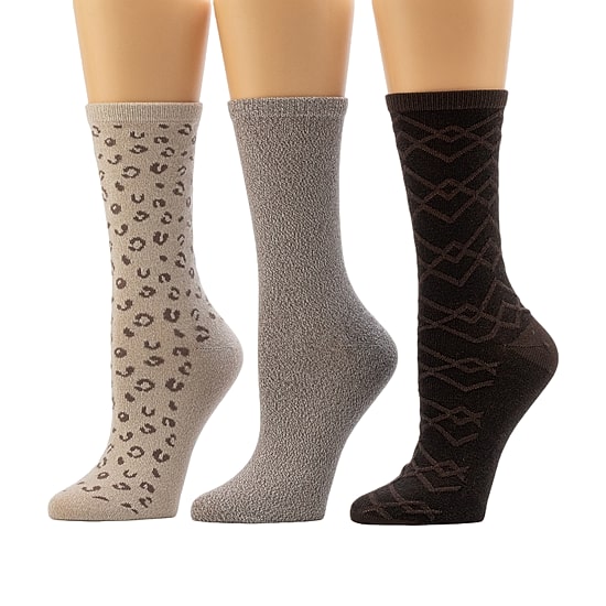 Cuddl Duds Sock Womens 3 Pair Crew Socks