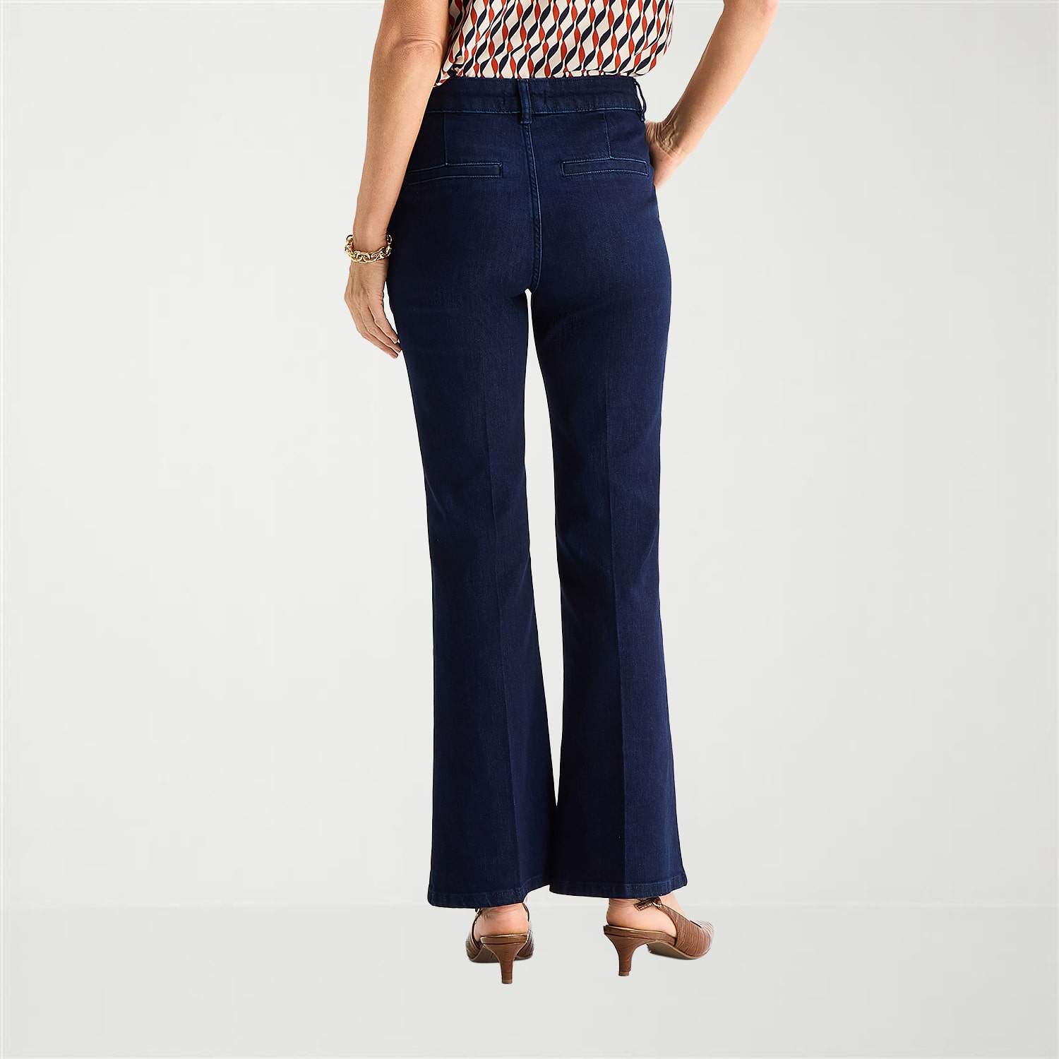 Liz Claiborne Womens Tall Mid Rise Flare Leg Jean