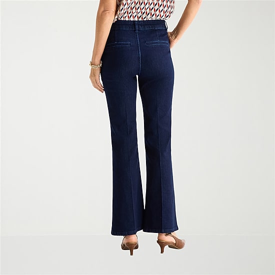 Liz Claiborne Womens Tall Mid Rise Flare Leg Jean