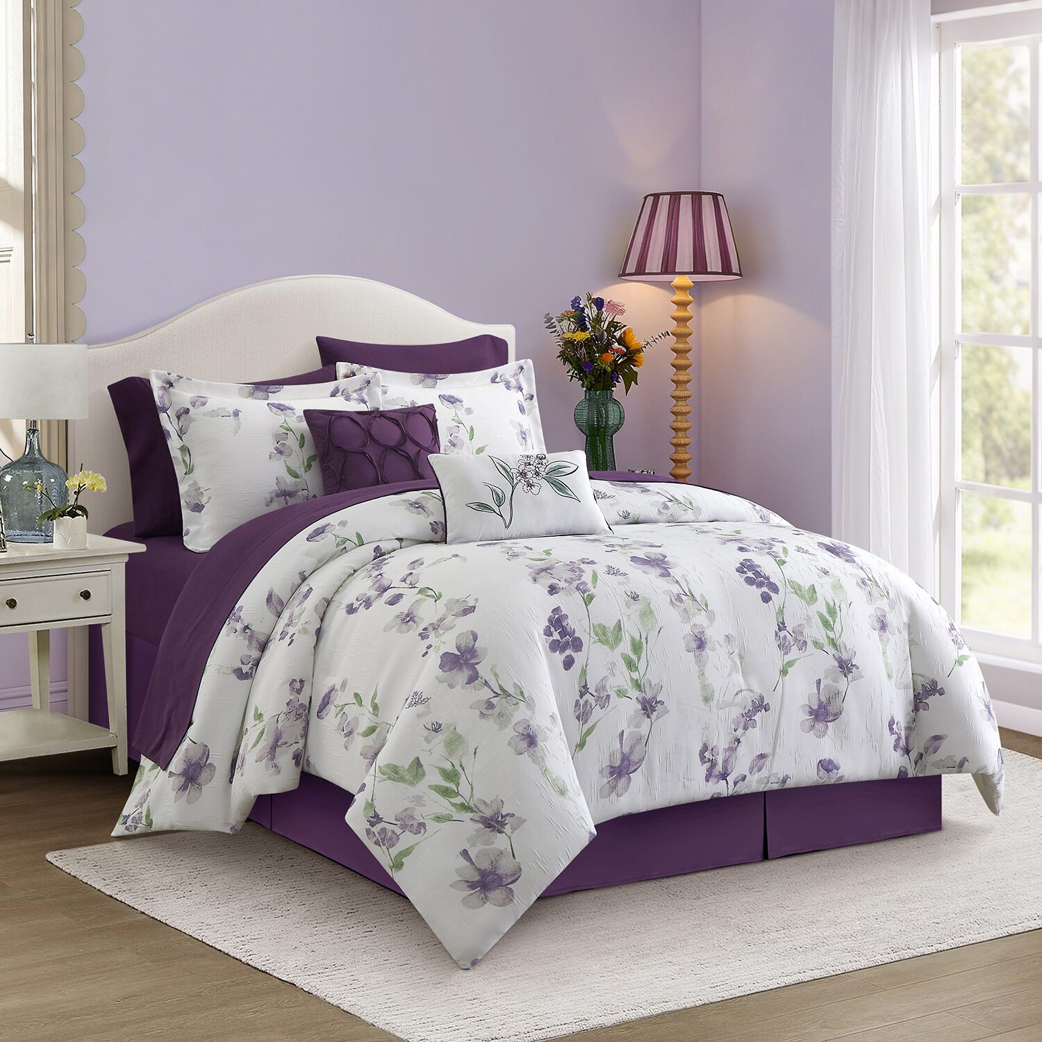 Stratford Park Kendra Floral 10-pc. Easy Care Comforter Set