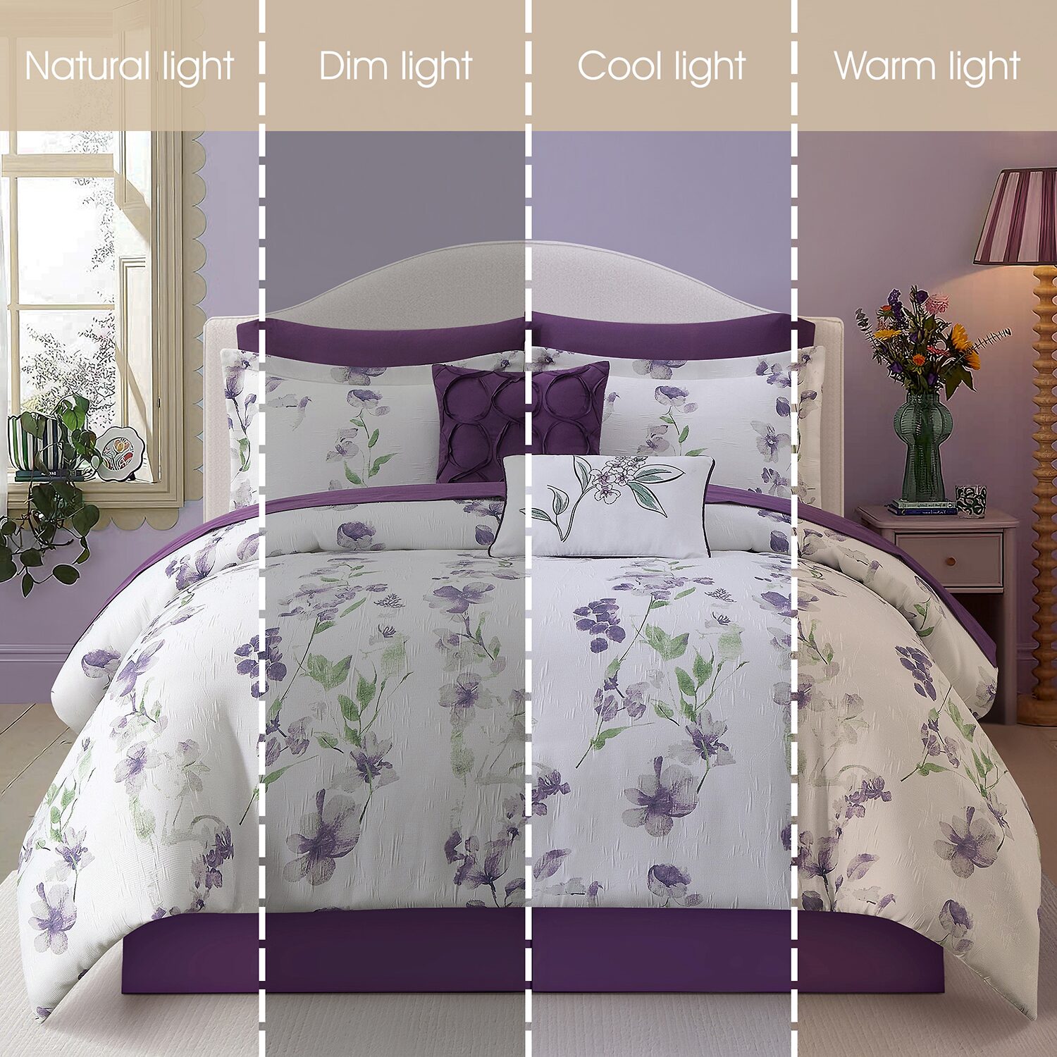 Stratford Park Kendra Floral 10-pc. Easy Care Comforter Set