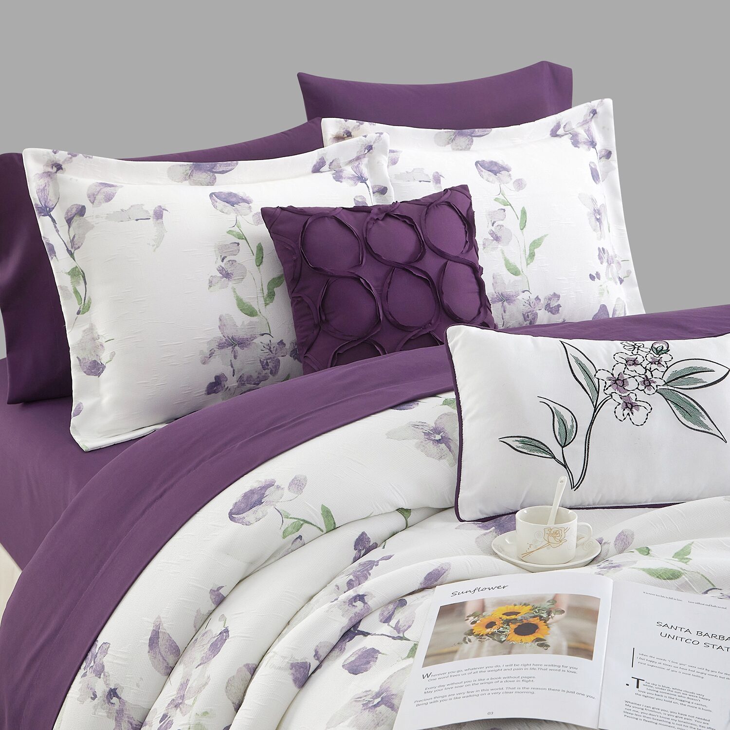 Stratford Park Kendra Floral 10-pc. Easy Care Comforter Set