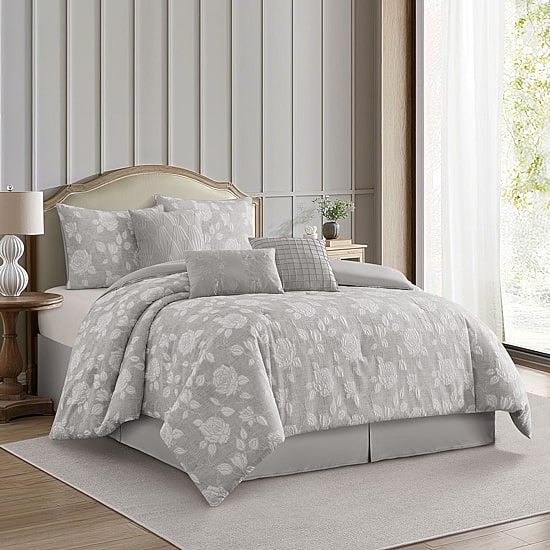 Stratford Park Lenna Floral 7-pc. Easy Care Comforter Set