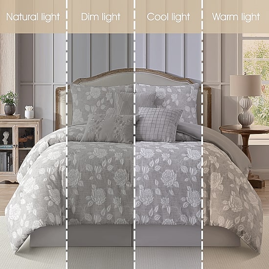 Stratford Park Lenna Floral 7-pc. Easy Care Comforter Set