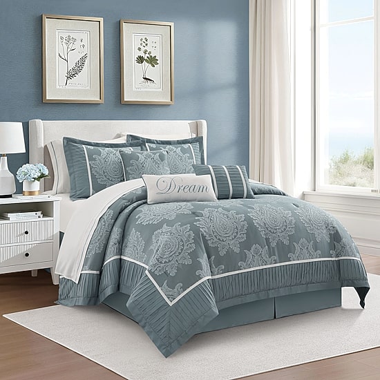 Stratford Park Thess Damask 15-pc. Easy Care Comforter Set